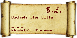 Buchmüller Lilla névjegykártya